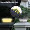 6LED Solar Garden Post Lamp Square Outdoor Waterproof Stigma Lamp Fence Decor