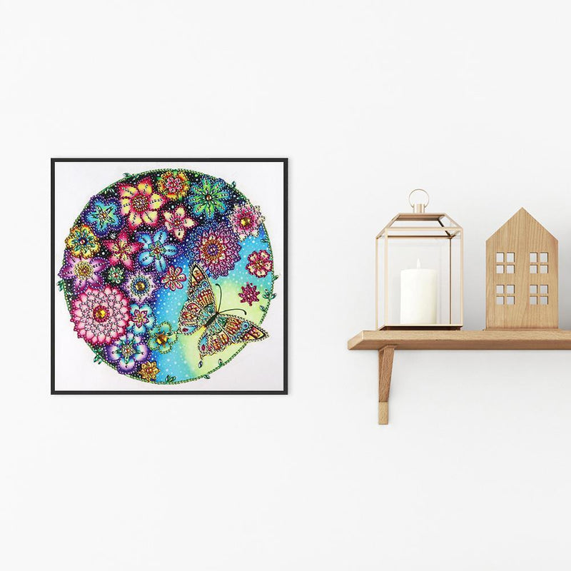 5D DIY Special Shaped Diamond Painting Flower Butterfly Embroidery Craft Kits