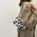 Chain Animal Print Underarm Bag Women Plush Furry Shoulder Purse (Style 1)