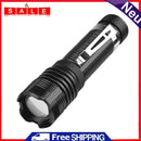 XHP50 LED Portable Telescopic Zoom Flashlight High Brightness Waterproof Torch