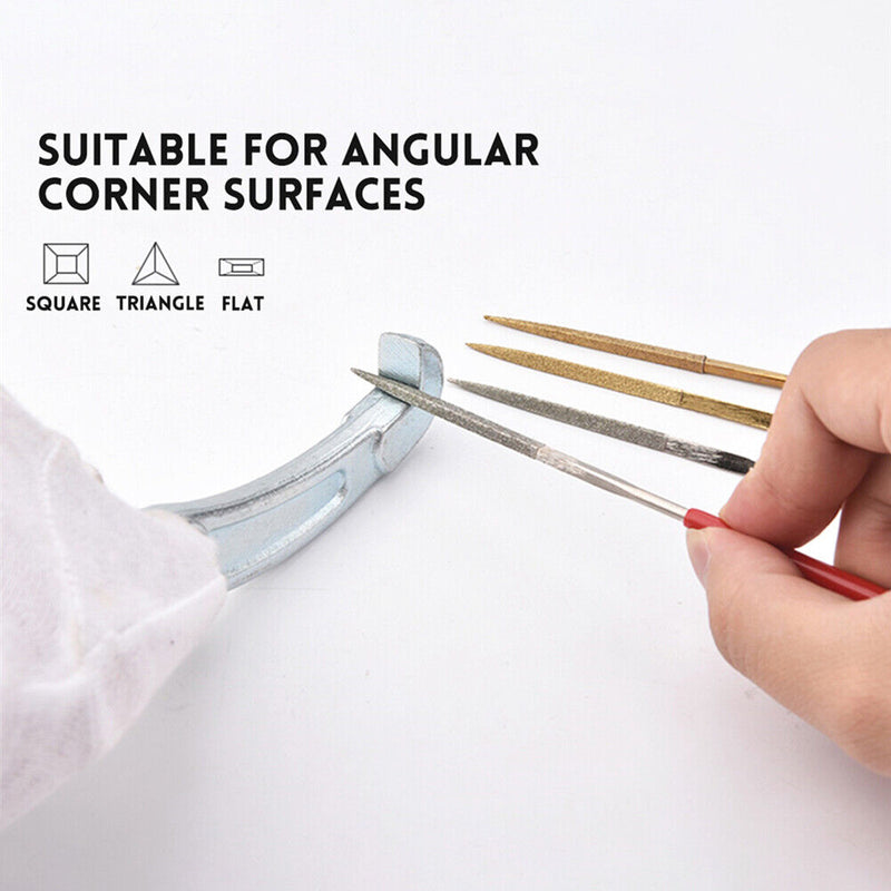 5pcs Needle Files Set for Metal Glass Stone Jewelry Wood Carving Polishing Newly