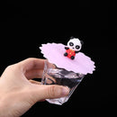 Cartoon Silicone Cup Cover Clear Cherry Heat-resistant Reusable Lid (Bear)