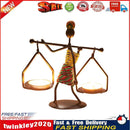 Creative Retro Metal Candle Holder Home Romantic Candlestick Ornaments (C) Newly