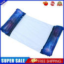 Foldable Floating Row Water Hammock Outdoor Inflatable Bed (Starry Blue)