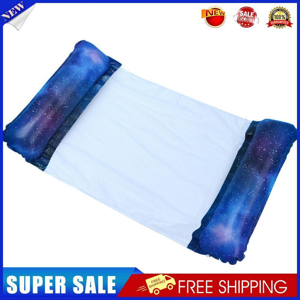 Foldable Floating Row Water Hammock Outdoor Inflatable Bed (Starry Blue)