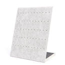 Necklace Display Board Jewelry Stud Earrings Stand Bracelet Showcase (Grey)