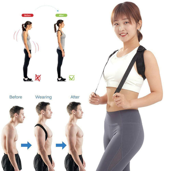 1x Womens Back Correction Belt Brace Shoulder Support Therapy Posture Corrector