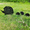 Hedgehog Decoration Garden Statue Silhouette Stakes Pile Plug-in Posts Standing