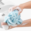 3pcs Body Cleaning Exfoliating Shower Ball Back Scrubber Gloves (Blue)