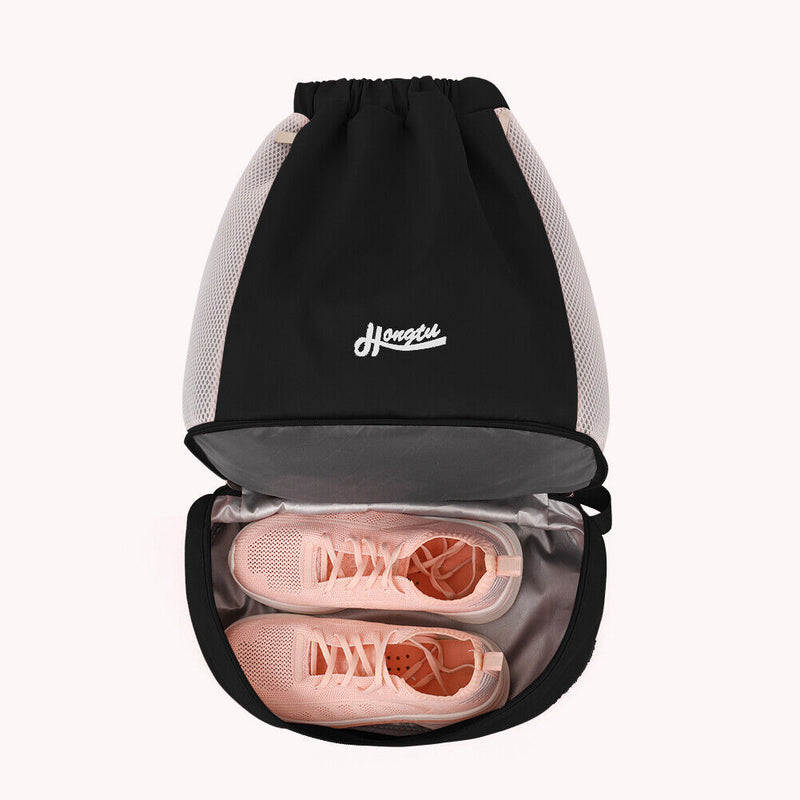 Drawstring Swimming Backpack Sports Bag Waterproof Pool Dry Wet Bag (Black)