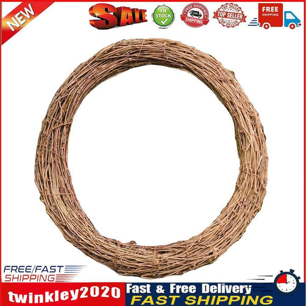 35cm Rattan Ring Artificial Flowers Dried Plants Garland DIY Floral Wreath Newly