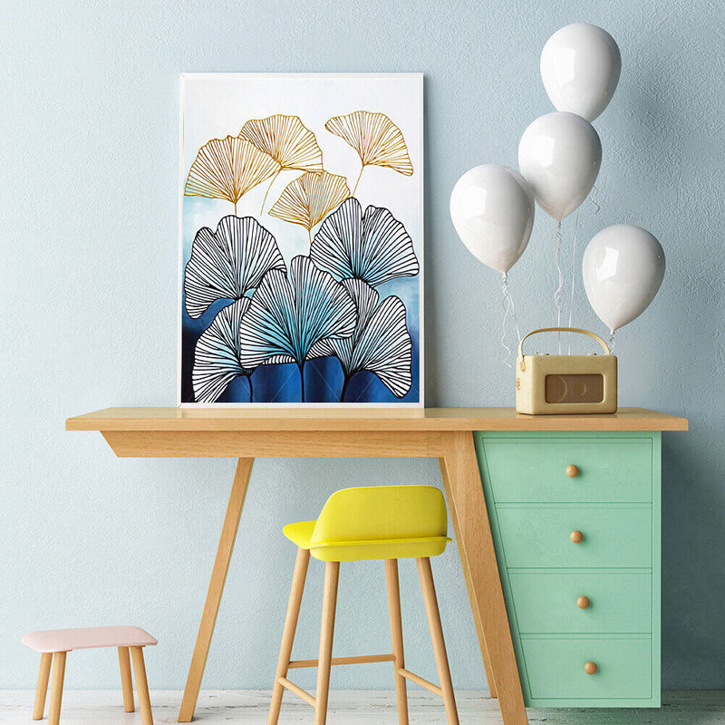 Oil Paint By Numbers Flowers And Leaves Coloring Digital Drawing M200
