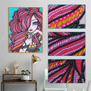 Girl Mosaic Diamond Painting Drawing Full Special Shape Drill Crystal Handcra