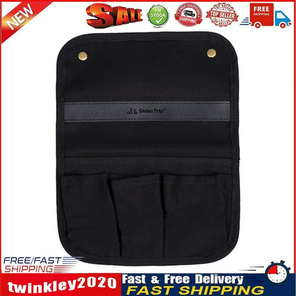 ShineTrip Side Bag Kermit Chair Armrest Storage Bags Outdoor Tools (Black) Newly