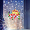 Christmas Cartoon Bird Snowflake Window Glass Stickers Home Mirror Stickers~