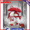 Oil Paint by Numbers Umbrella Snowman Canvas Artwork Living Room Picture Decor