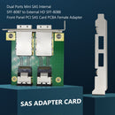 2 Ports Mini SAS Internal SFF-8087 to External HD SFF-8088 PCI SAS Adapter