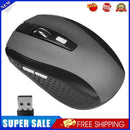 2.4GHz Wireless Optical Mouse 6 Buttons USB Receiver 2000 DPI Mice (Grey)