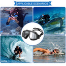Swimming Glasses Waterproof HD Anti-fog Diving Goggles for Adults (Black) Newly