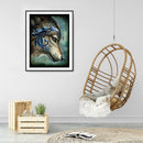 5D Rhinestone DIY Embroided Wolf Head Full Round Drill Diamond Painting Kit