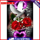 5D DIY Diamond Painting Rose Dove Full Round Drill Mosaic Art Home Decorations