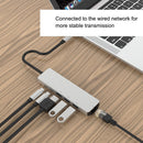 6 in 1 USB Type C Hub Adapter with 4K HDMI USB 3.0 2.0 RJ45 PD Charging Port