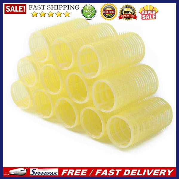 12pcs/set Plastic Hair Curler Roller Large Grip Styling Roller Curlers Hairdress