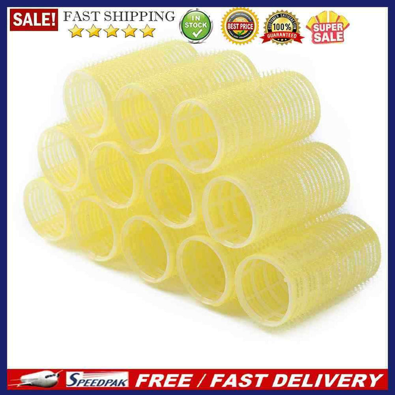12pcs/set Plastic Hair Curler Roller Large Grip Styling Roller Curlers Hairdress