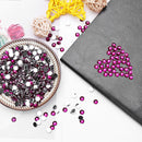 30g 6mm Crystal Rhinestone Acrylic Flat Back DIY Nail Sequins (Old Rose)