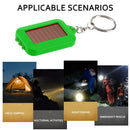 Mini Portable Solar 3 LED Light Keychain Camping Torch Flashlight (Green) Newly