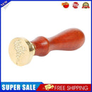 Retro Plant Pattern Sealing Wax Wooden Handle Wax Seal Stamps DIY Craft (C)
