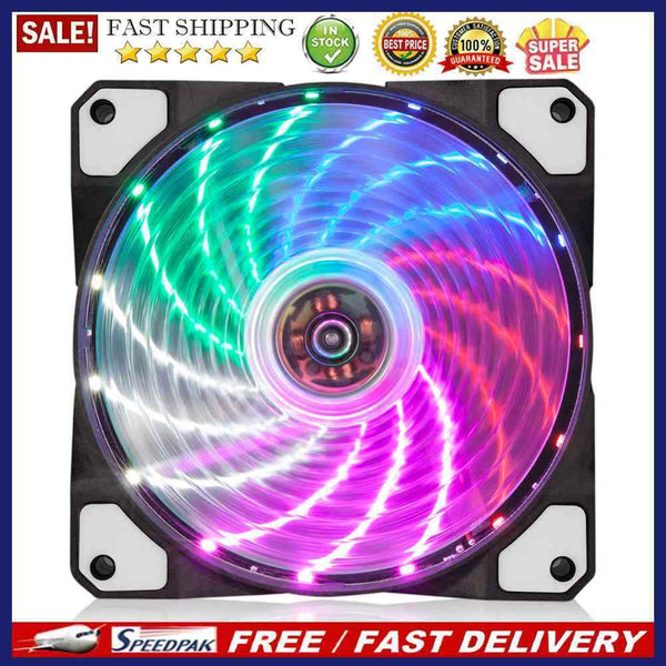 120mm PC Computer Case Fans Silent LED Cooling 12V DC 4Pin Radiator CPU Cooler