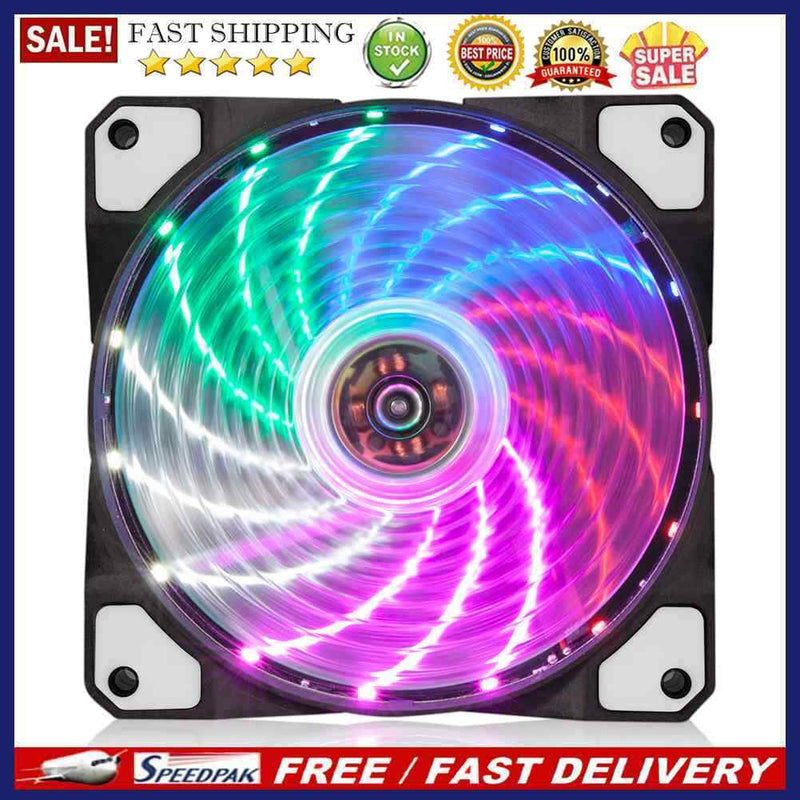 120mm PC Computer Case Fans Silent LED Cooling 12V DC 4Pin Radiator CPU Cooler