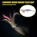 14cm 20g Luminous Wood Shrimp Fishing Lures Artificial Wobbler Bait (2)
