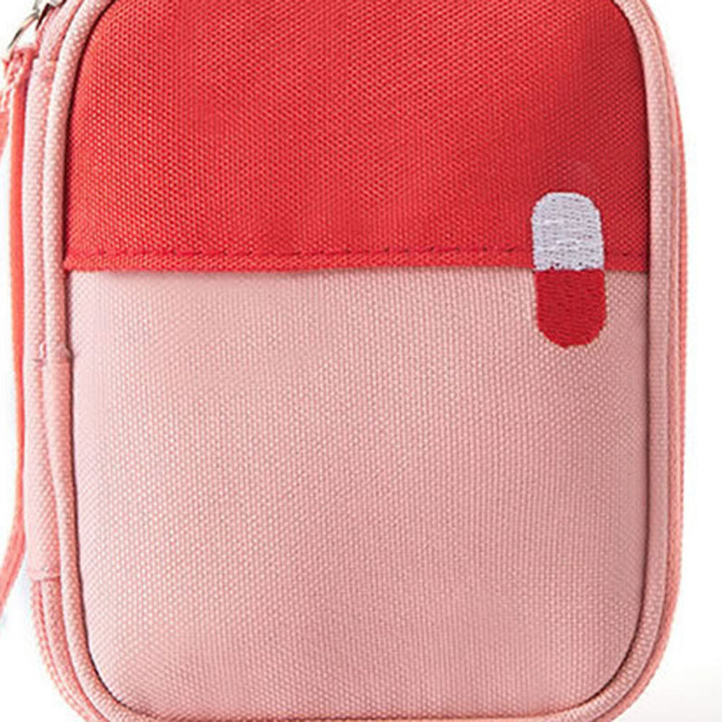 Portable Medical Bag Outdoor Handheld First Aid Drug Storage Bags (Pink S) Newly