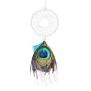 Dream Catcher Peacock Hair National Handmade Feather Wall Hanging Decor Pendant