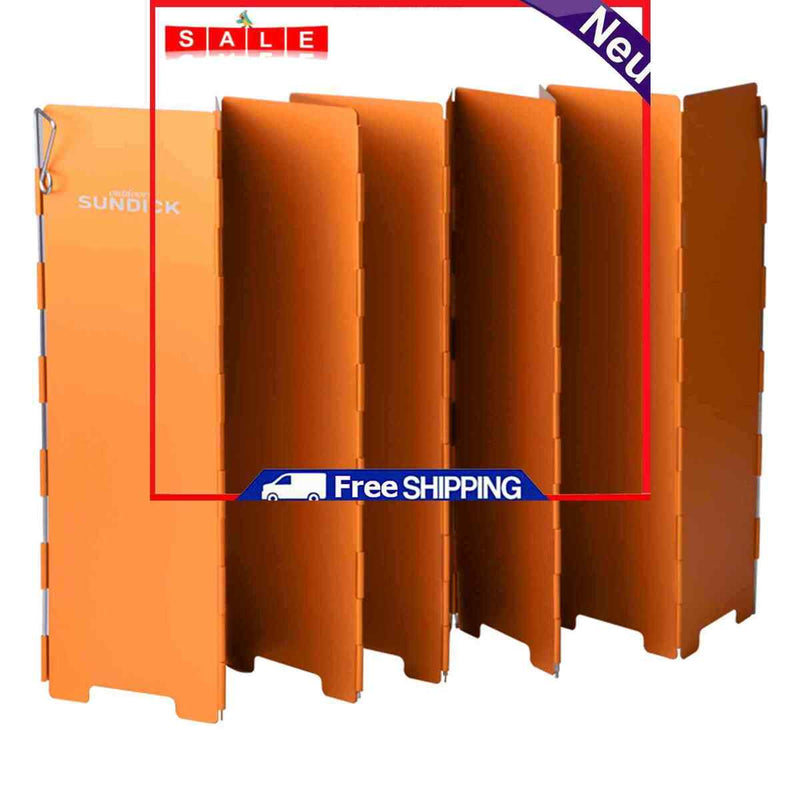 Foldable Camping Stove Windshield Aluminum Alloy Outdoor Gas Cooker Windscreen