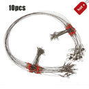 Steel String Fishing Wire Line Leader Trace With Snap Rope Wire Safety Snaps