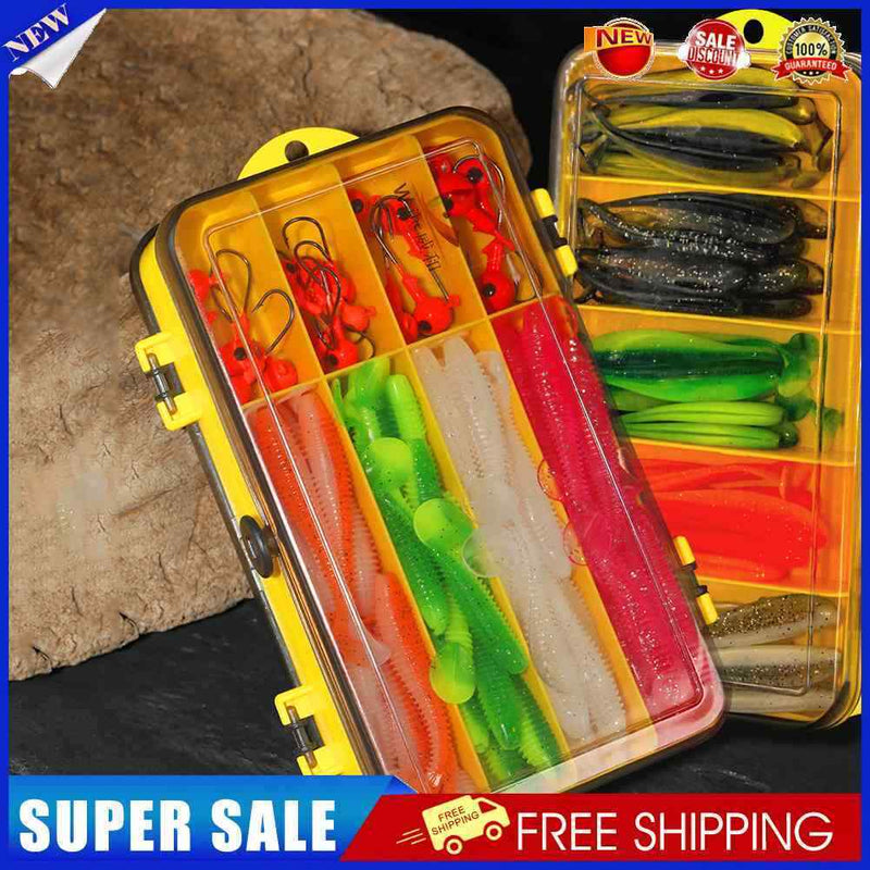 131pcs Simulation Crankbait Fishing Lures with Storage Box Artificial Soft Bait