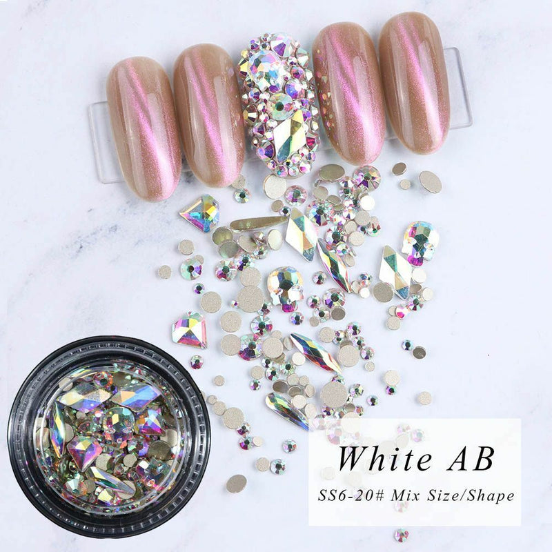 Diamond Bottom Crystal Glitter Glass Nail Art Rhinestones Flatback Rhinestone