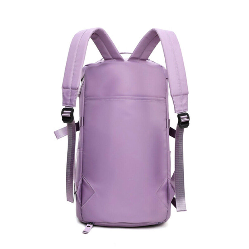 Unisex Backpack Travel Sports Compartment Gym Fitness Camping Bag (Purple) Newly