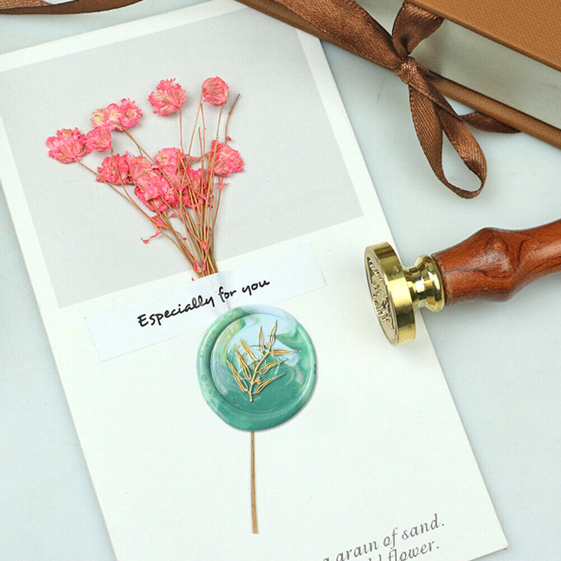 Round Wax Sealing Stamp Head Fats Flowers Copper Stamps Gifts Making Tools