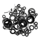 29pcs Saltwater Fishing Rod Parts Tip Tops Black Stainless Ceramic Repair Guides
