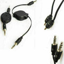 Retractable Double End 3.5mm Jack Male Audio Aux Cable MP3 For Car w* Hot. T5E5