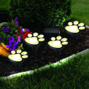 Solar Powered Animal Paw Prints LED Light Path Landscape Lamp Outdoor Garden