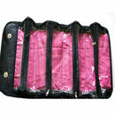 Portable Cosmetic Roll Up Makeup Organizer Case Travel Toiletry Bag Black N Y5B0
