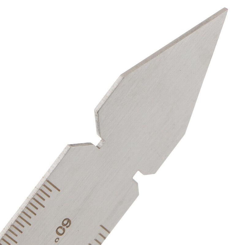 Welding Weld Screw Gauge 60Degree Weld Gage Stainless Steel Long 72MM Wide