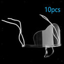 10 Pieces Transparent Mouth Shield Sanitary Mouth Cover for Restaurant Hotel