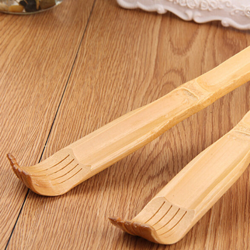 Handy Bamboo Massager Back Scratchers Wooden Body Stick Rollers Itch Relaxers TR