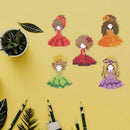 DIY Full Drill Round Cartoon Girl Diamond Painting Puzzle Children Stickers